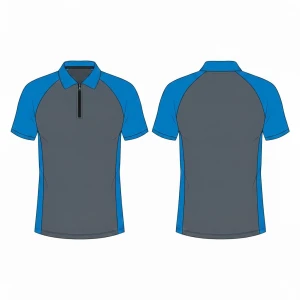 COLLAR & ZIP HALF SLEEVE( S-XXL)