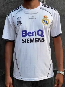 REAL MADRID DAVID BECKHAM 2006-07 HOME KIT, ROUND NECK & HALF LSEEVE