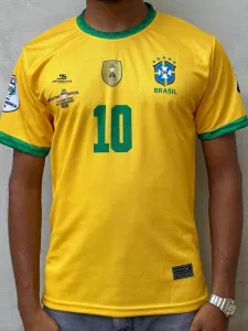 NEYMAR JR BRAZIL 2021 COPA AMERICA FINAL KIT, ROUND NECK & HALF SLEEVE